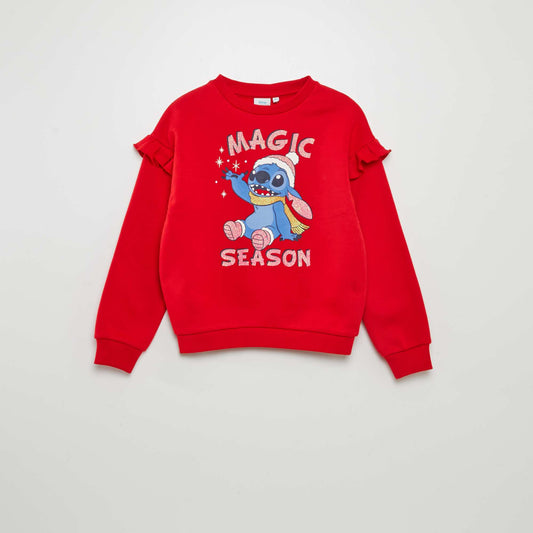 Sweat en molleton 'Stitch' Rouge Stitch