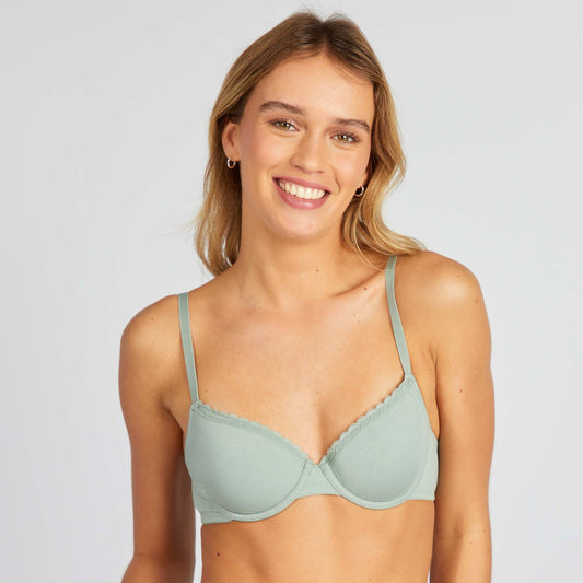 Soutien-gorge paddé coton VERT