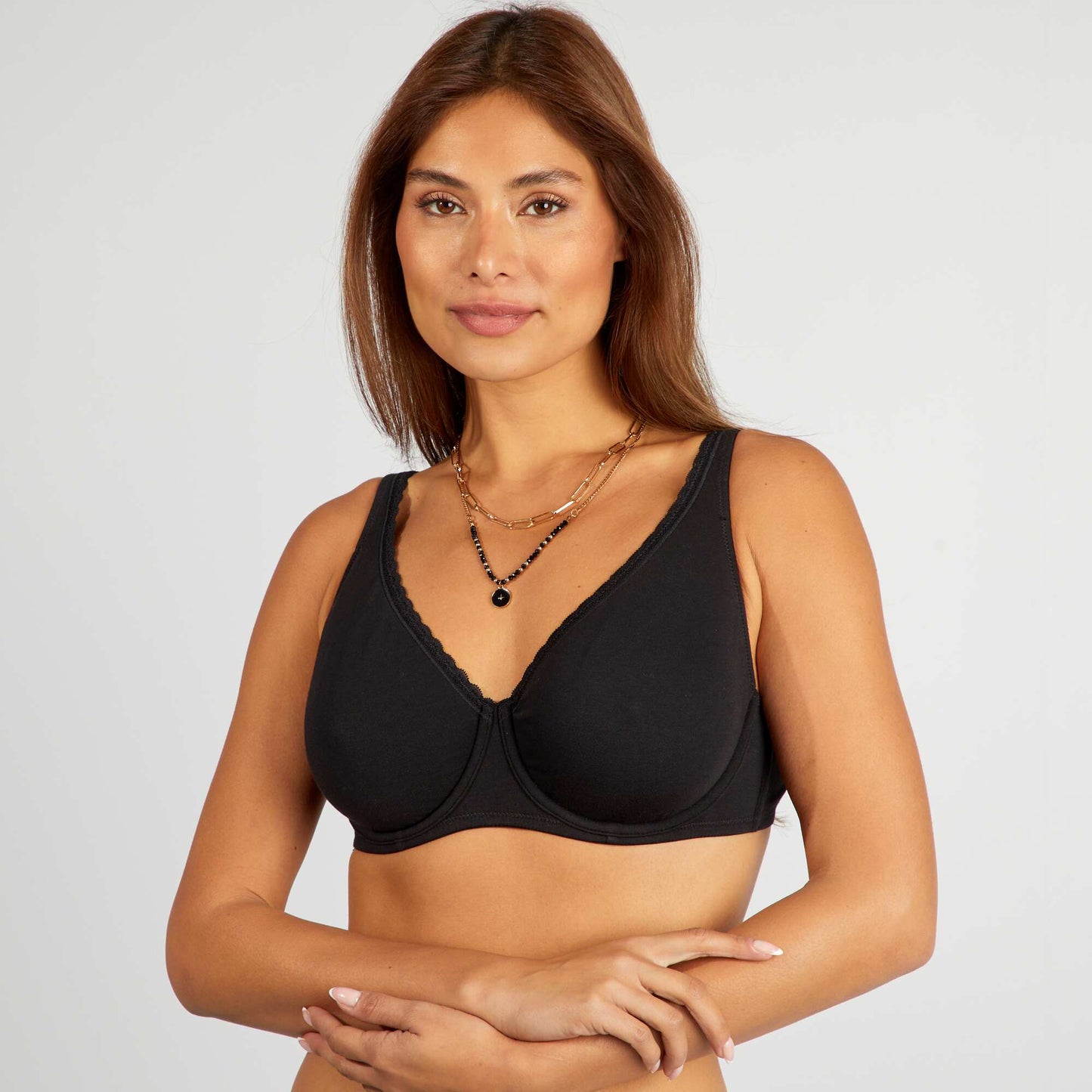 Soutien-gorge D&E en coton NOIR