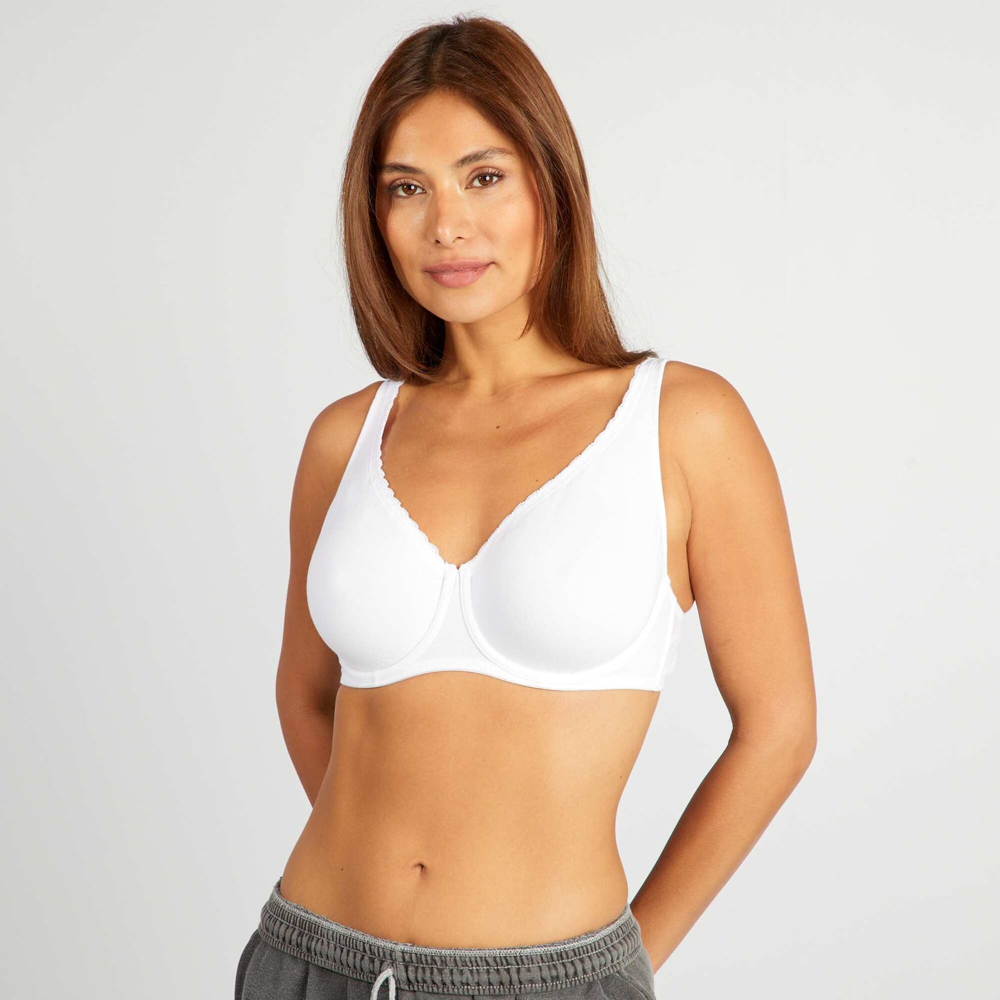 Soutien-gorge D&E en coton BLANC