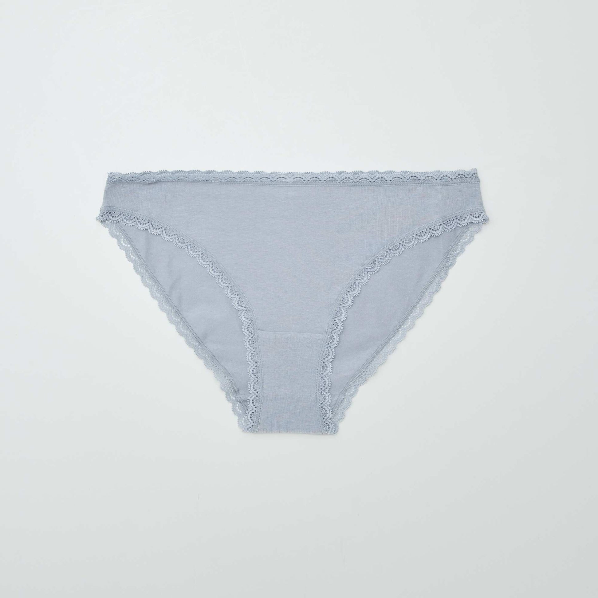 Lot de 2 culottes en coton BLEU GRISé