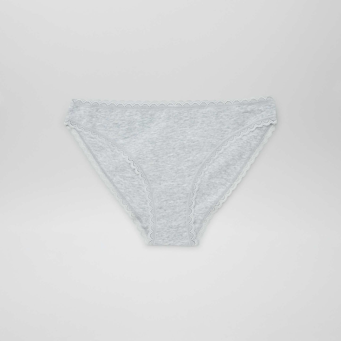 Lot de 2 culottes en coton GRIS CHINé