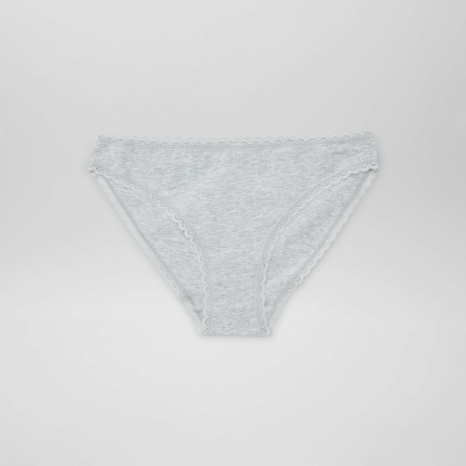 Lot de 2 culottes en coton GRIS CHINé