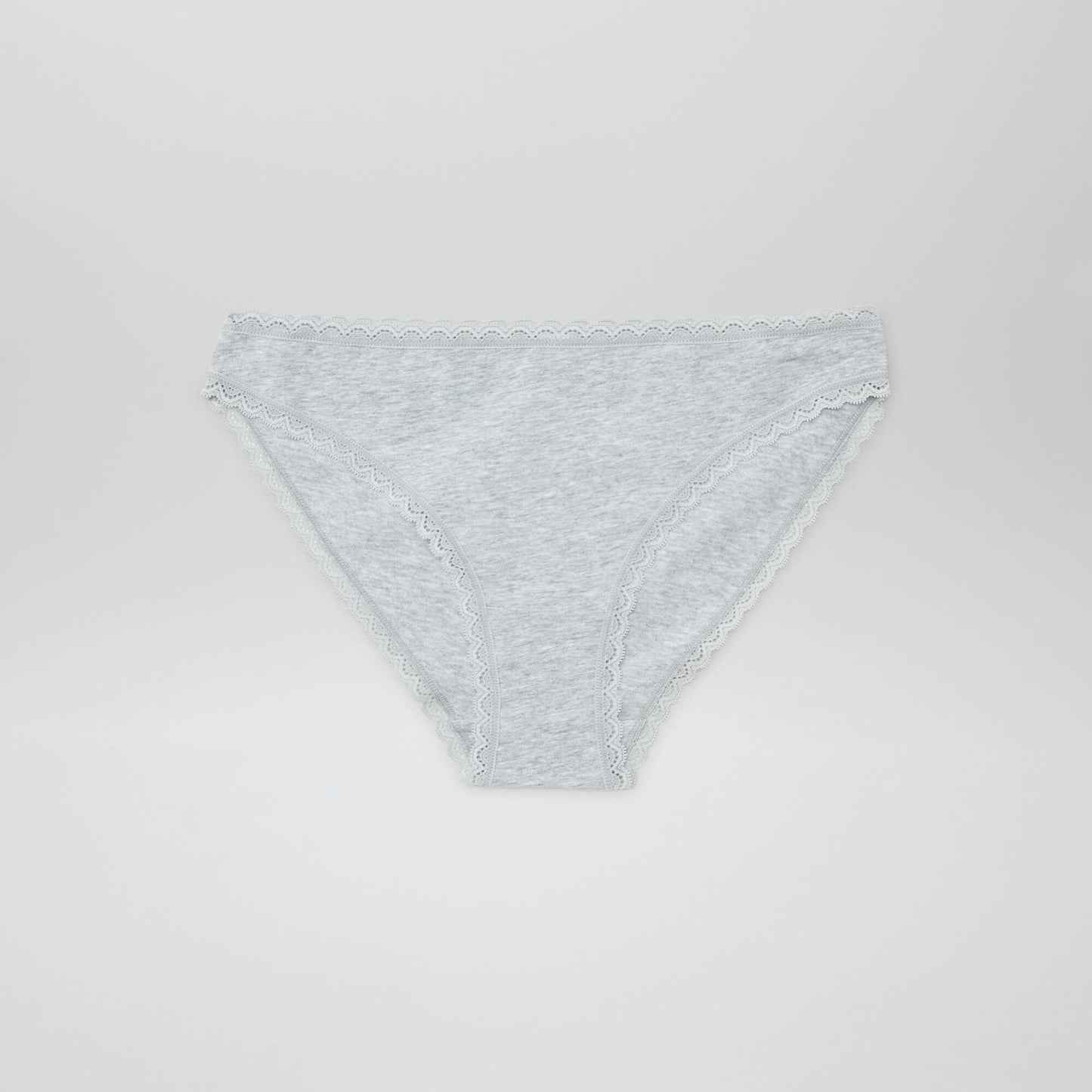 Lot de 2 culottes en coton GRIS CHINé