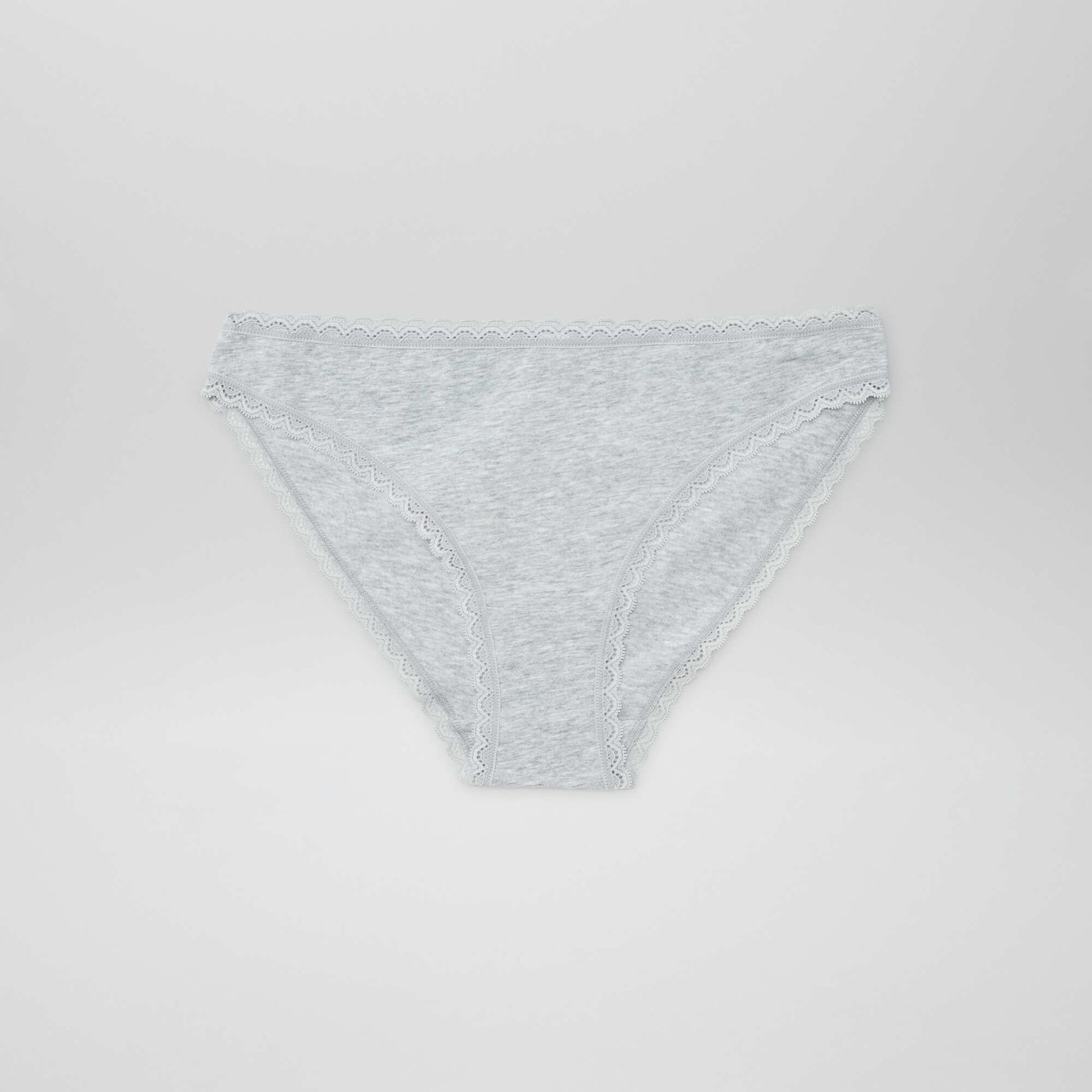 Lot de 2 culottes en coton GRIS CHINé