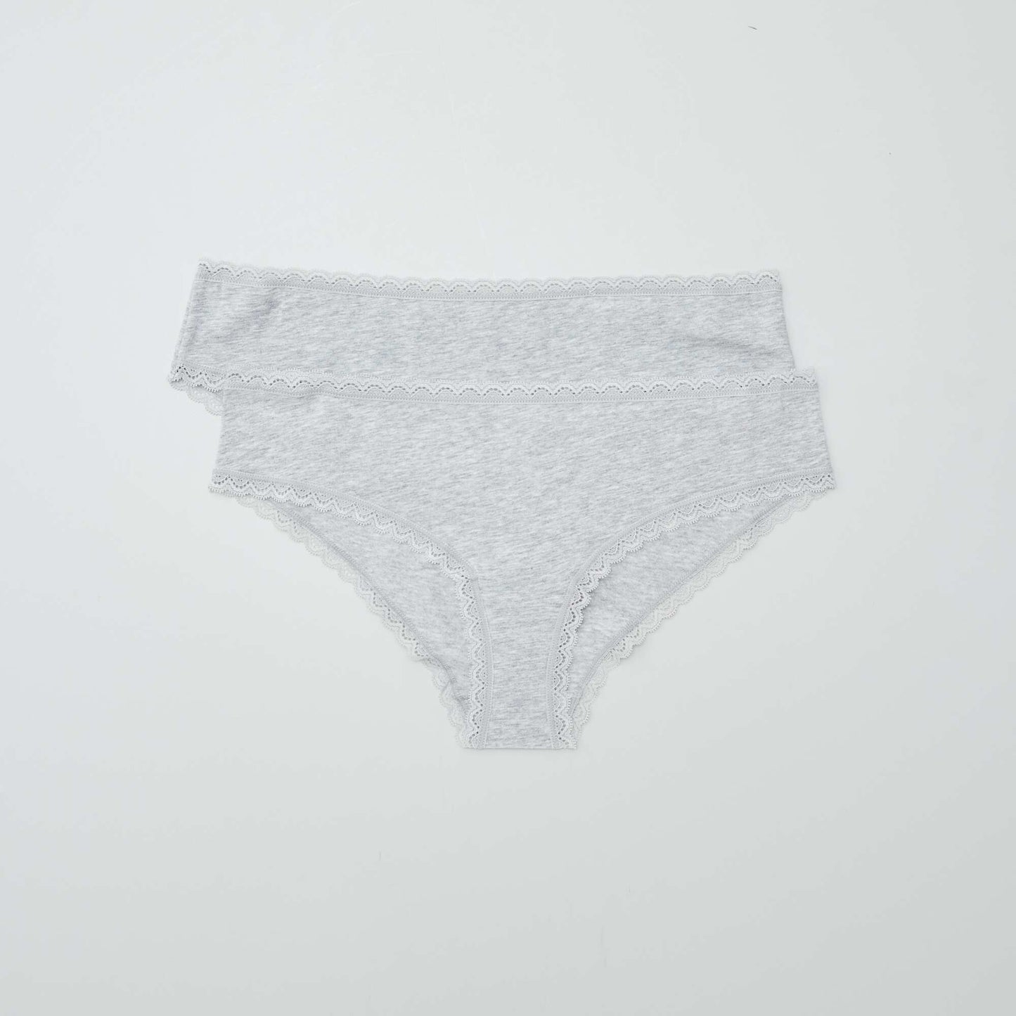 Lot de 2 shorties coton GRIS