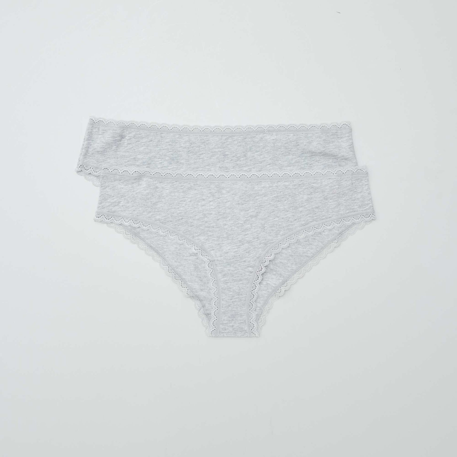 Lot de 2 shorties coton GRIS