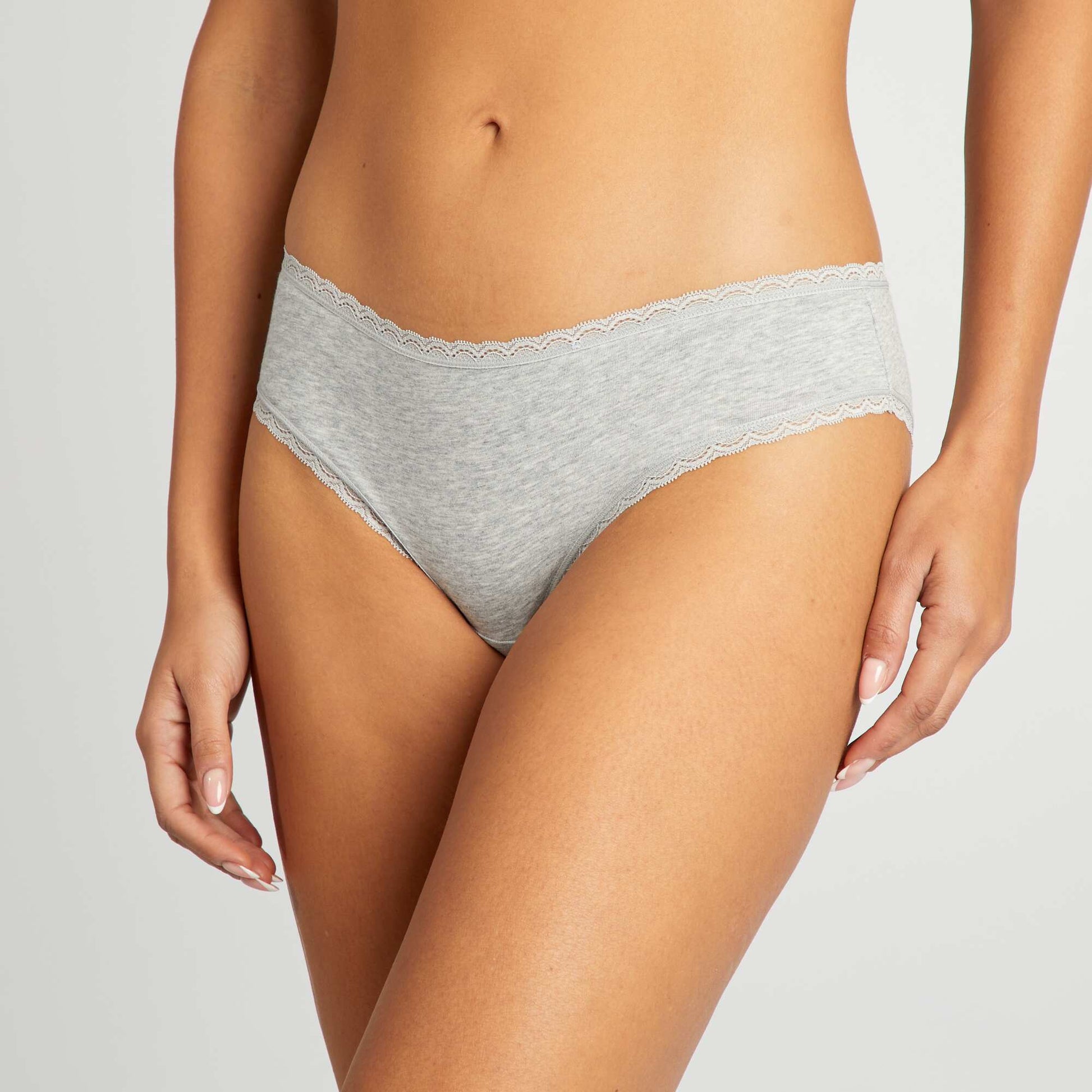 Lot de 2 shorties coton GRIS