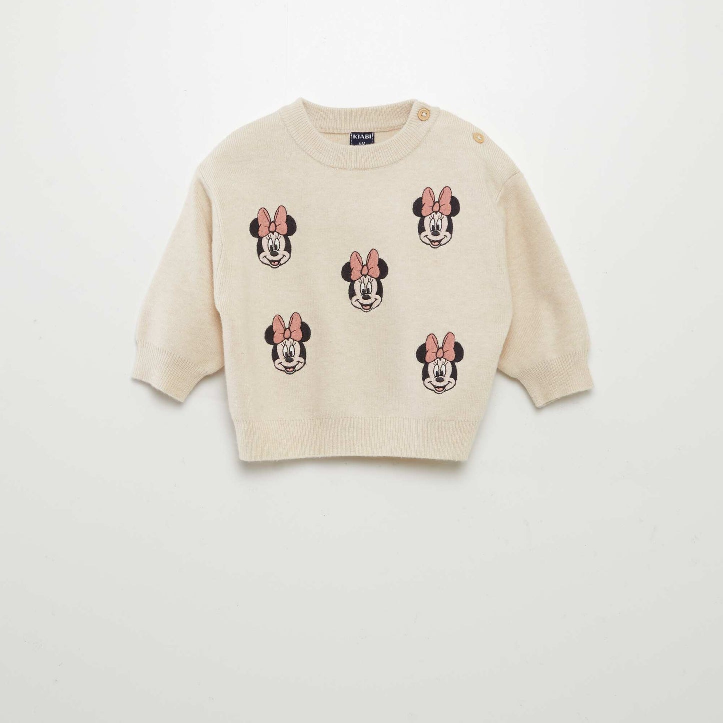 Pull 'Minnie' 'Disney' avec broderies Beige