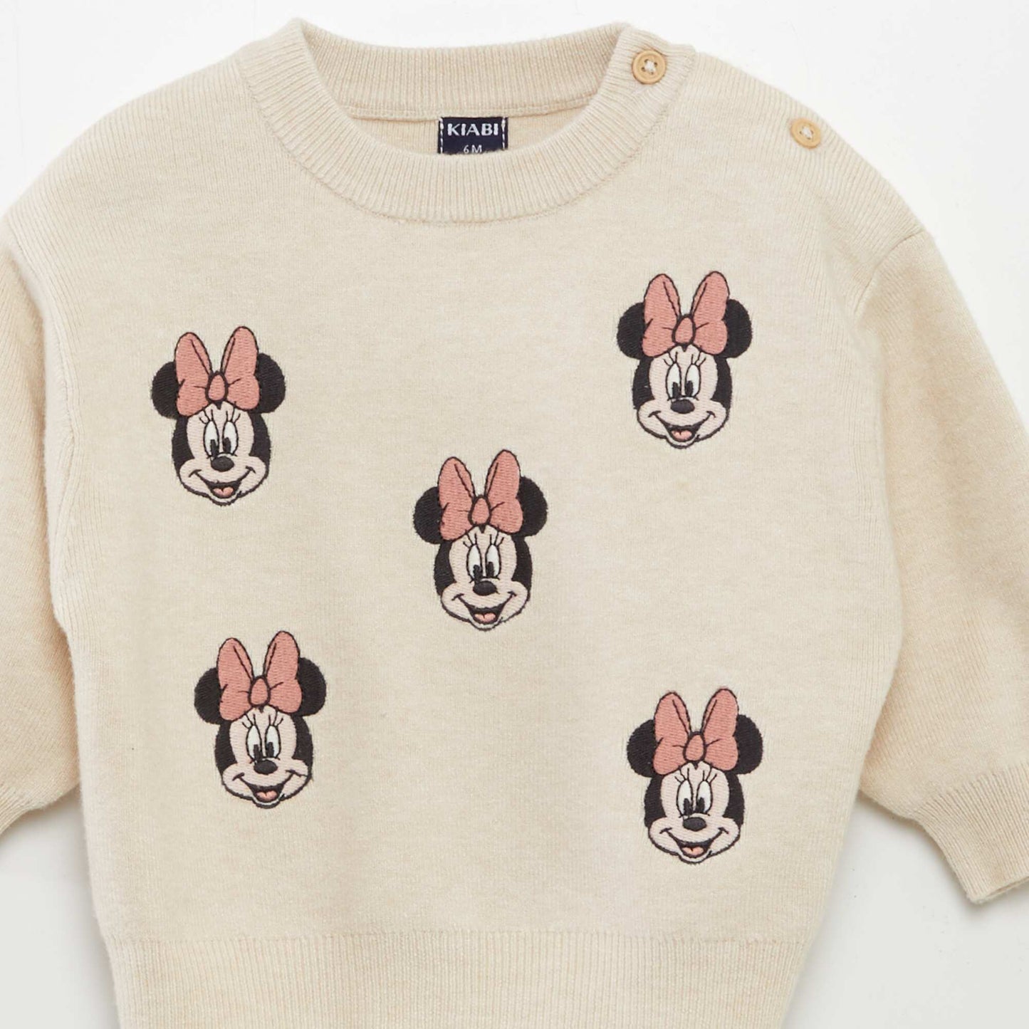 Pull 'Minnie' 'Disney' avec broderies Beige