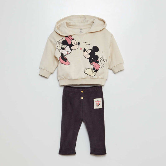 Ensemble sweat + legging 'Minnie & Mickey' - 2 pièces Blanc