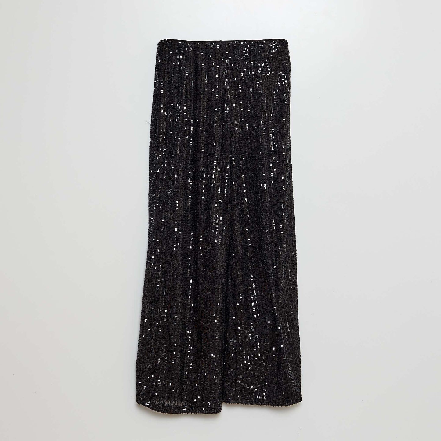 Pantalon droit à sequins noir