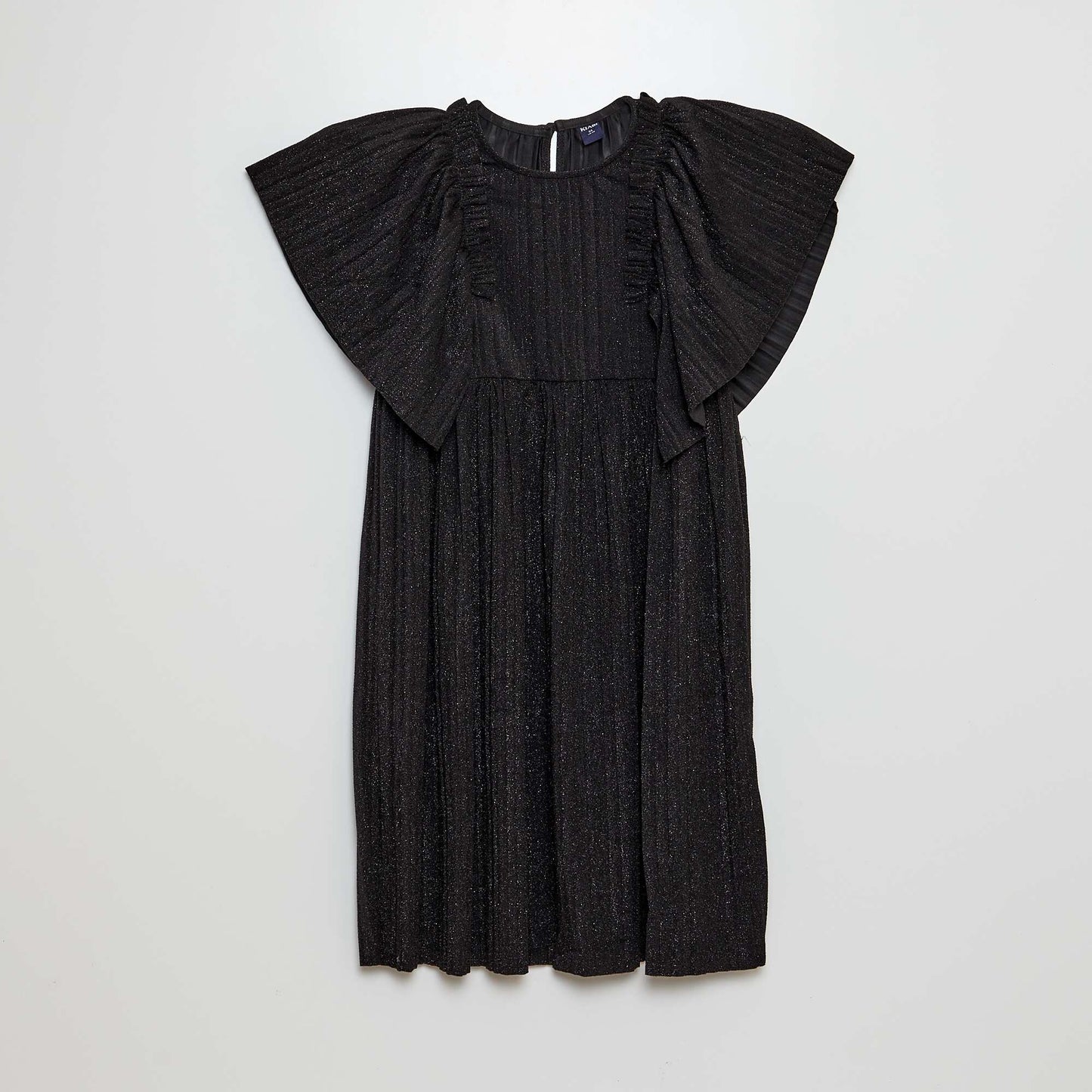 Robe plissée et pailletée noir