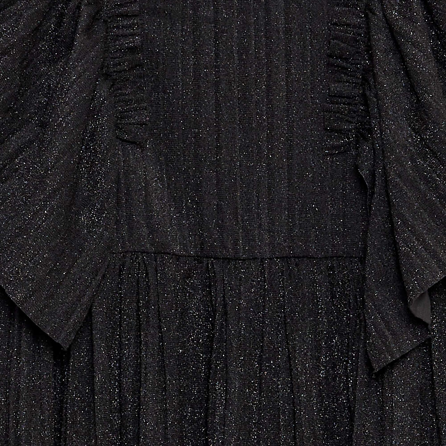 Robe plissée et pailletée noir