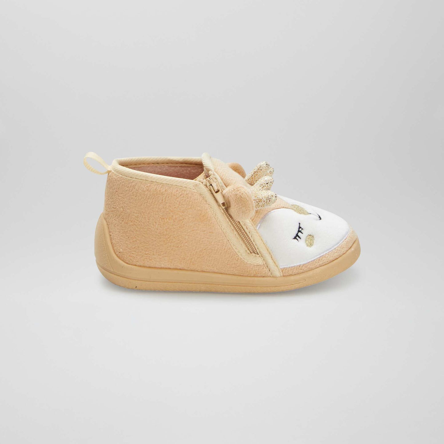 Chaussons bottillons 'renne' beige