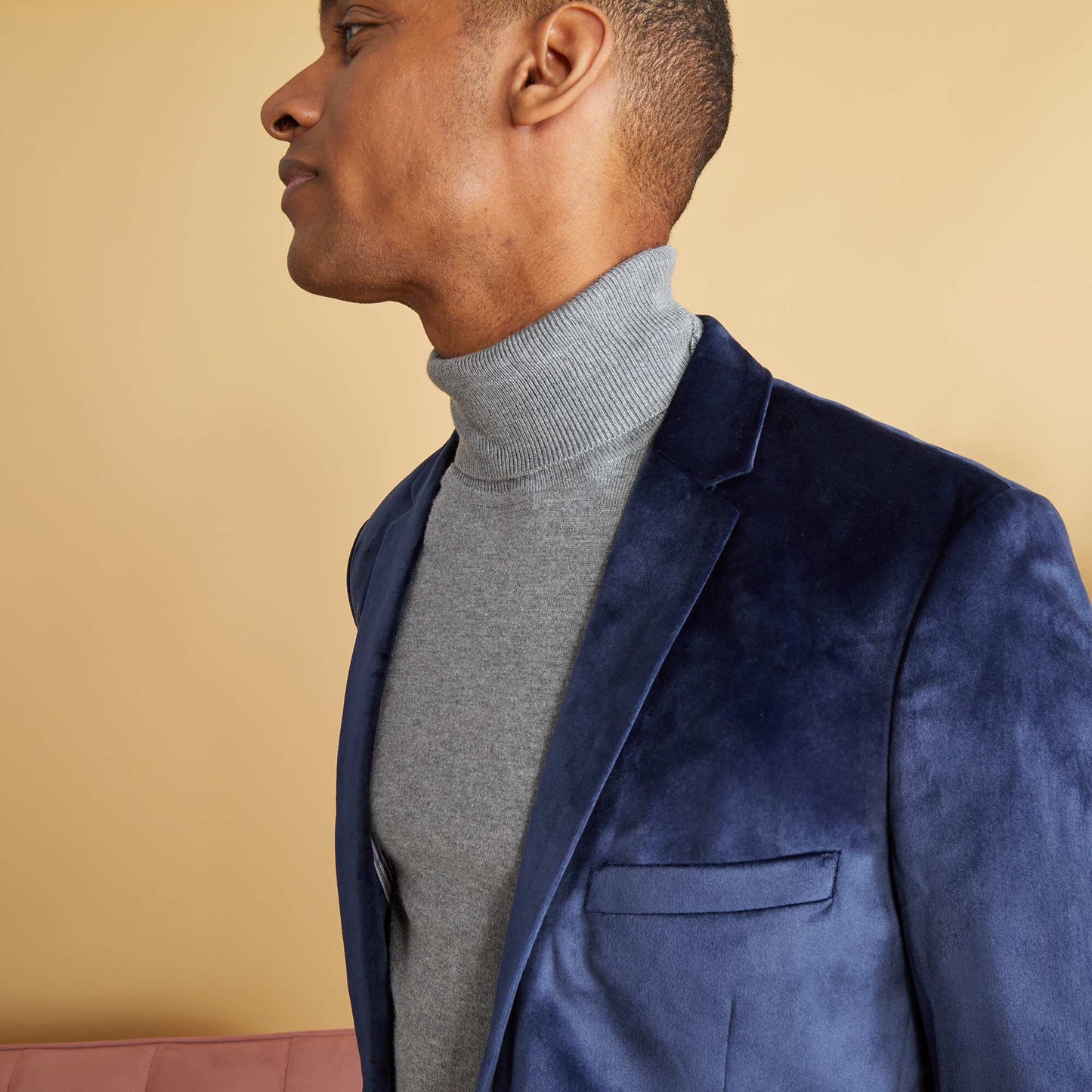 Veste de tailleur en velours Bleu marine