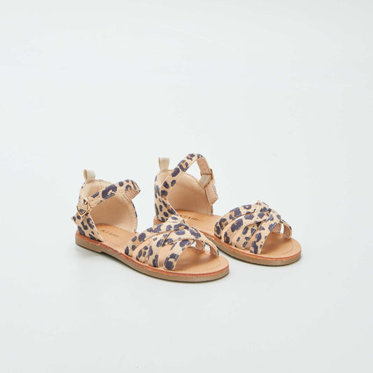 Sandales à imprimé léopard LéOPARD