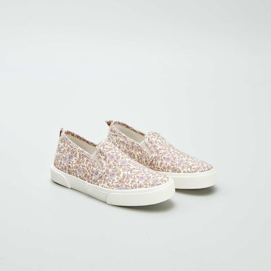 Baskets slip-on à motif VIOLET/ROSE