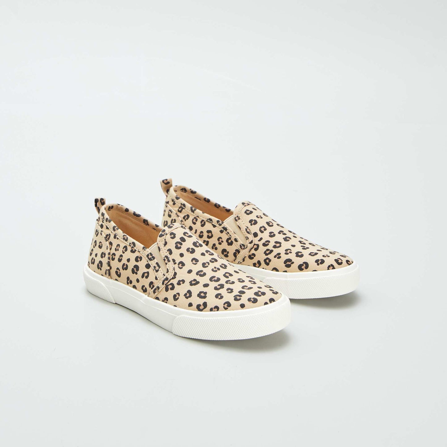 Baskets slip-on à motif BEIGE