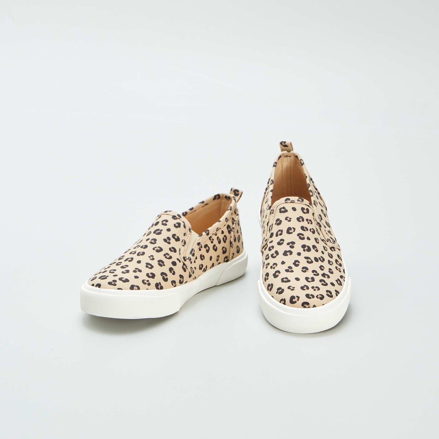 Baskets slip-on à motif BEIGE