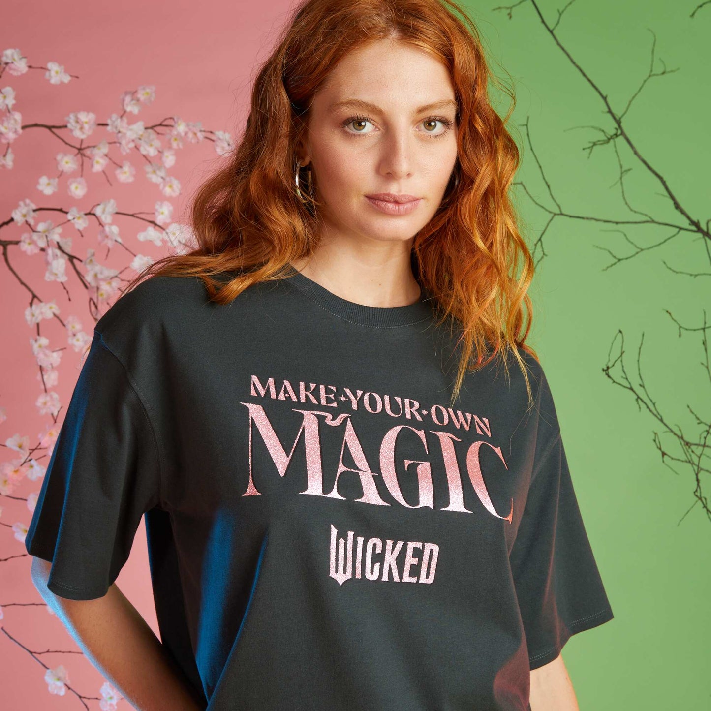 T-shirt imprimé 'Wicked' Noir