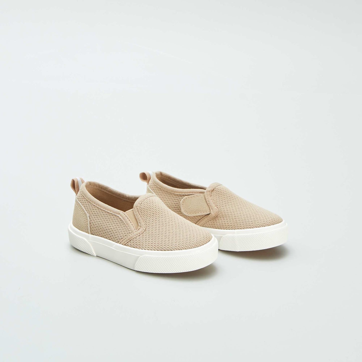 Baskets slip-on en tissu BEIGE