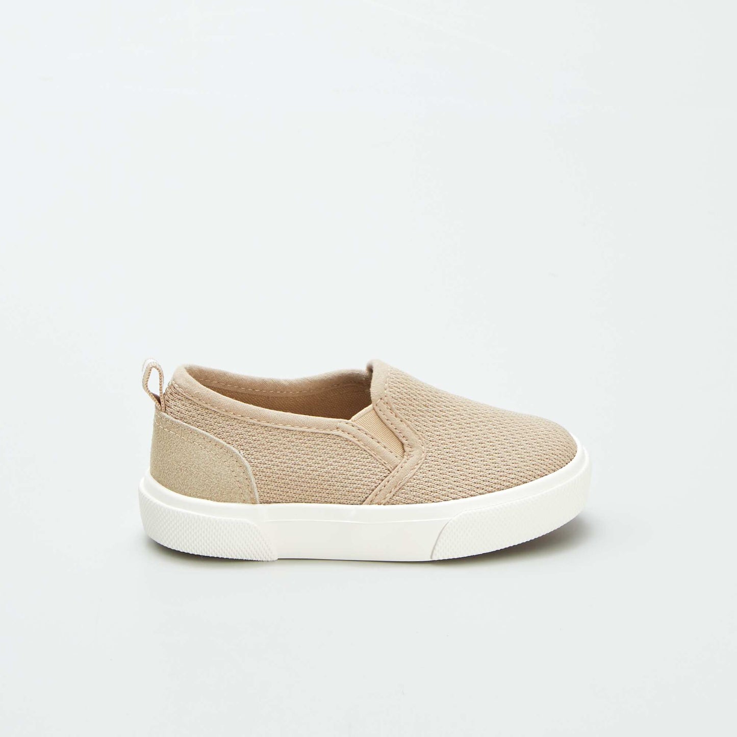 Baskets slip-on en tissu BEIGE