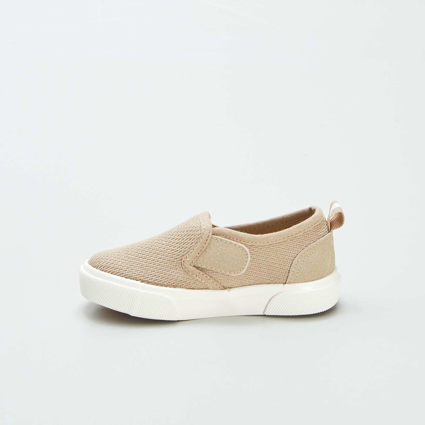 Baskets slip-on en tissu BEIGE