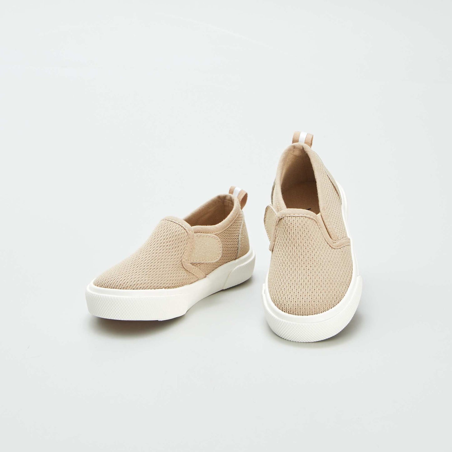 Baskets slip-on en tissu BEIGE