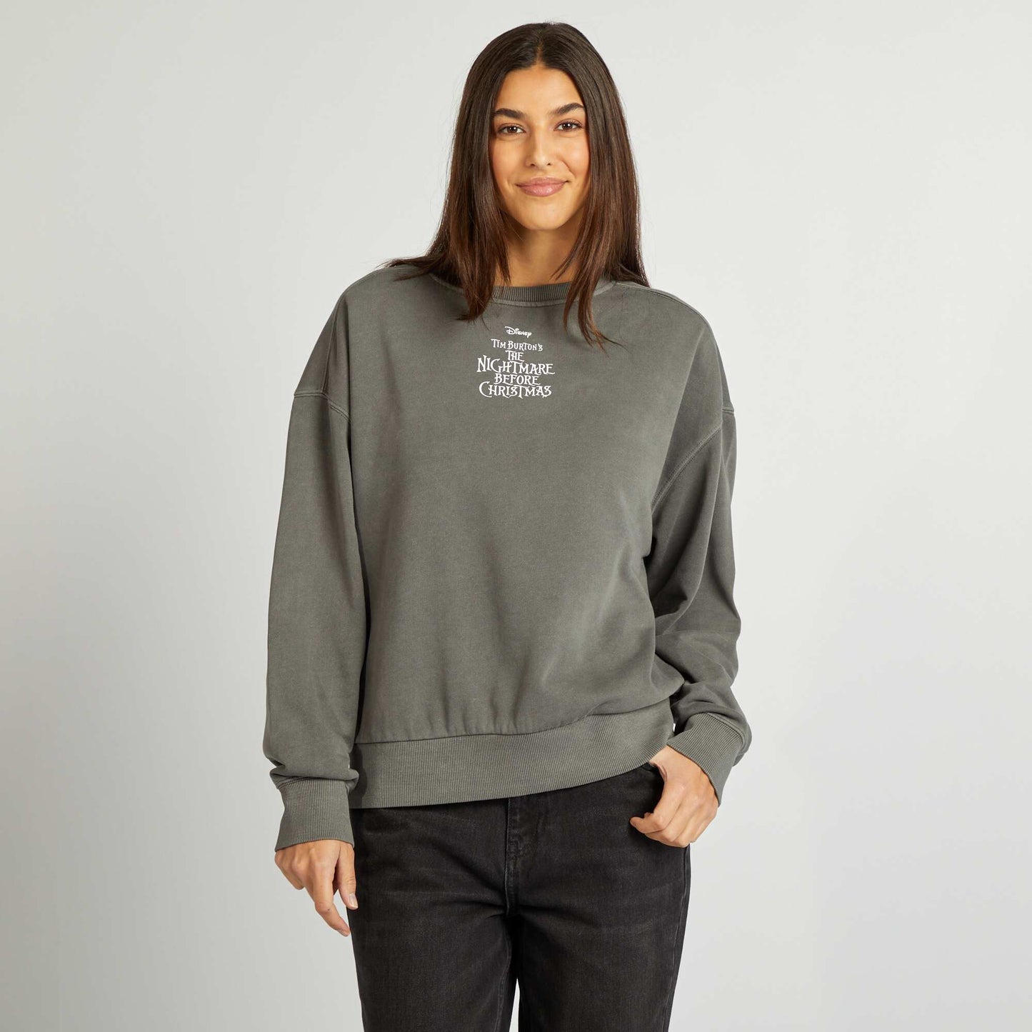 Sweat 'Tim Burton' 'Disney' Gris