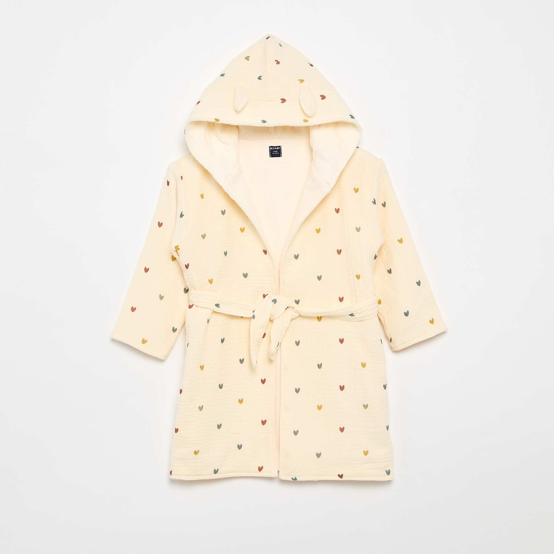 Peignoir en éponge et gaze de coton - Kiabi Home BEIGE