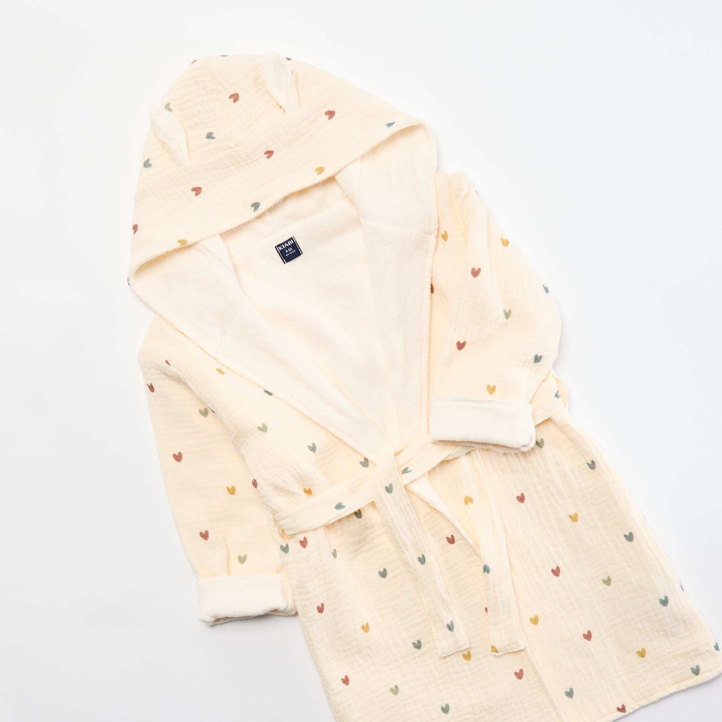 Peignoir en éponge et gaze de coton - Kiabi Home BEIGE