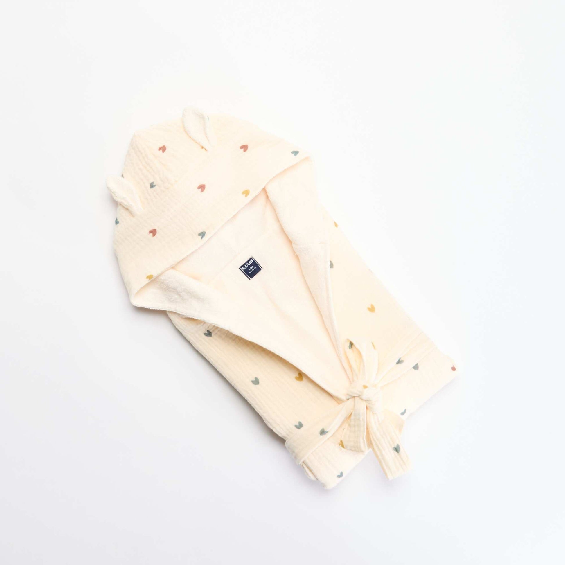Peignoir en éponge et gaze de coton - Kiabi Home BEIGE