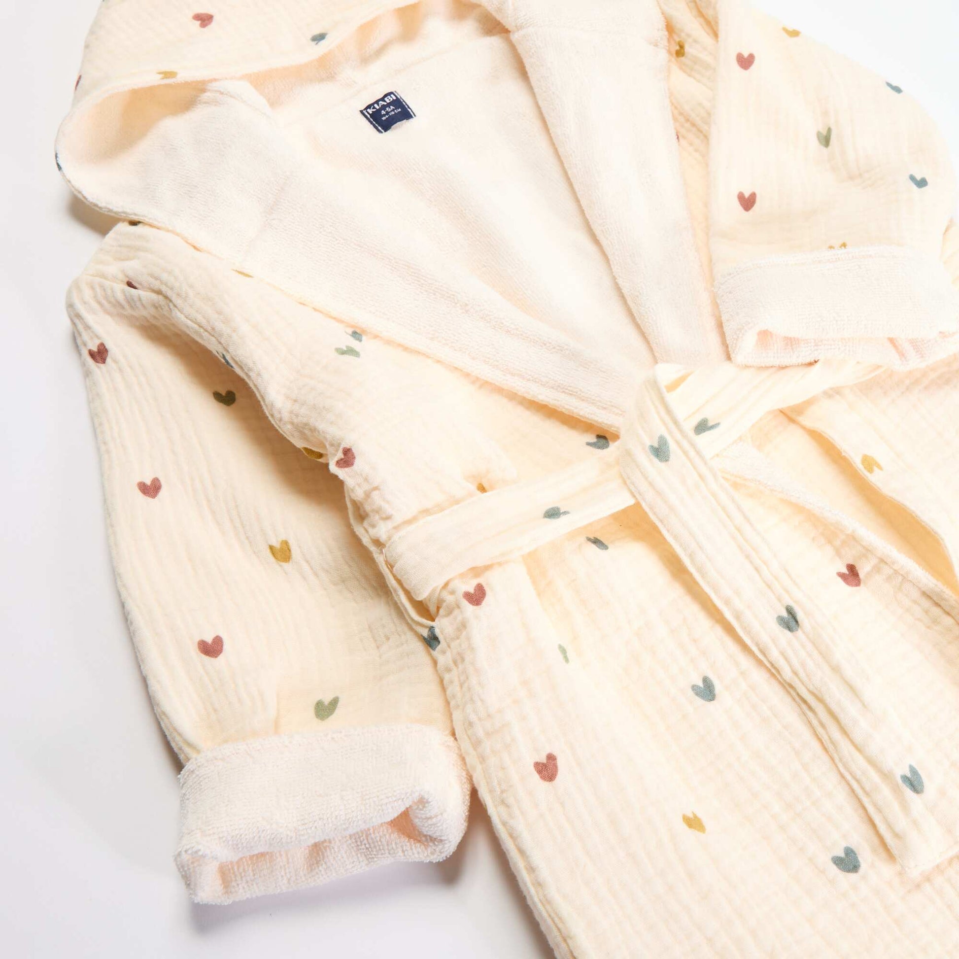 Peignoir en éponge et gaze de coton - Kiabi Home BEIGE