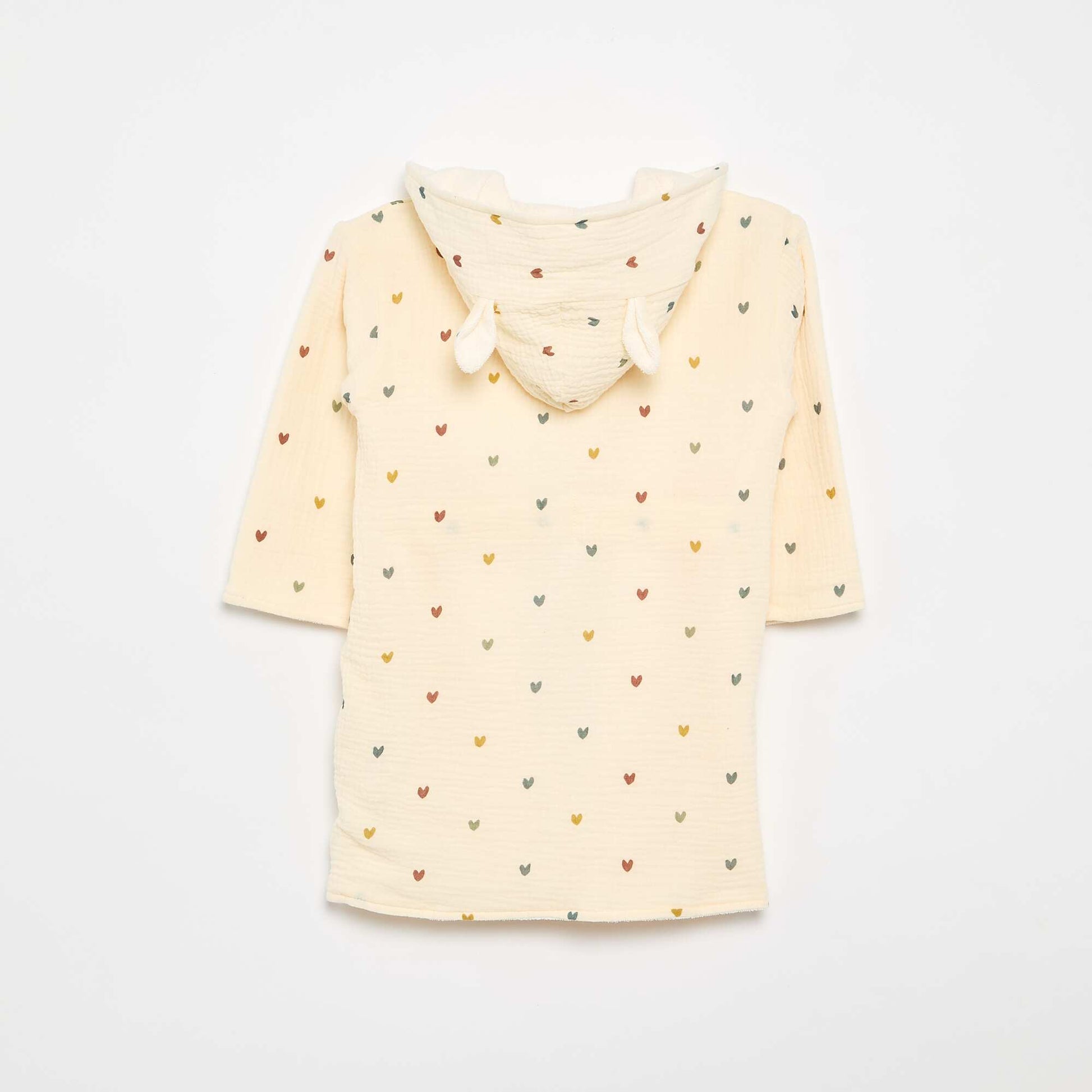 Peignoir en éponge et gaze de coton - Kiabi Home BEIGE