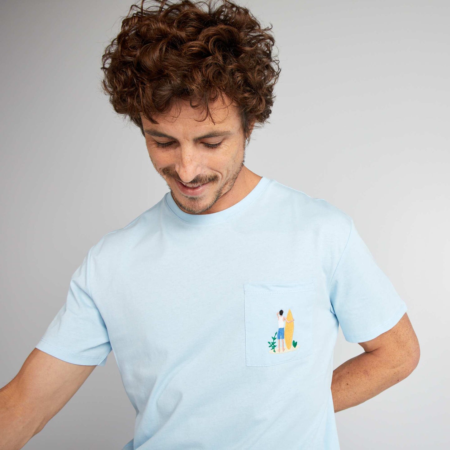 T-shirt imprimé Bleu