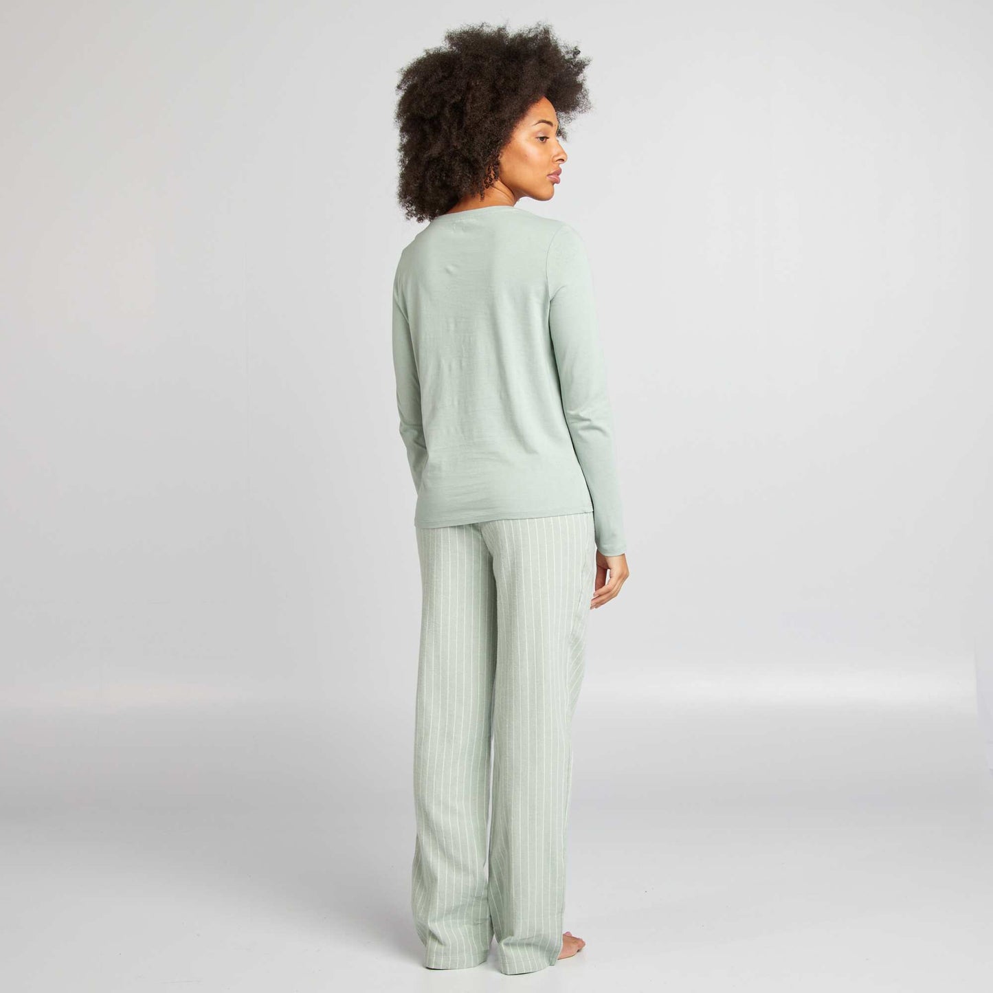 Ensemble pyjama tee-shirt + pantalon imprimé Vert