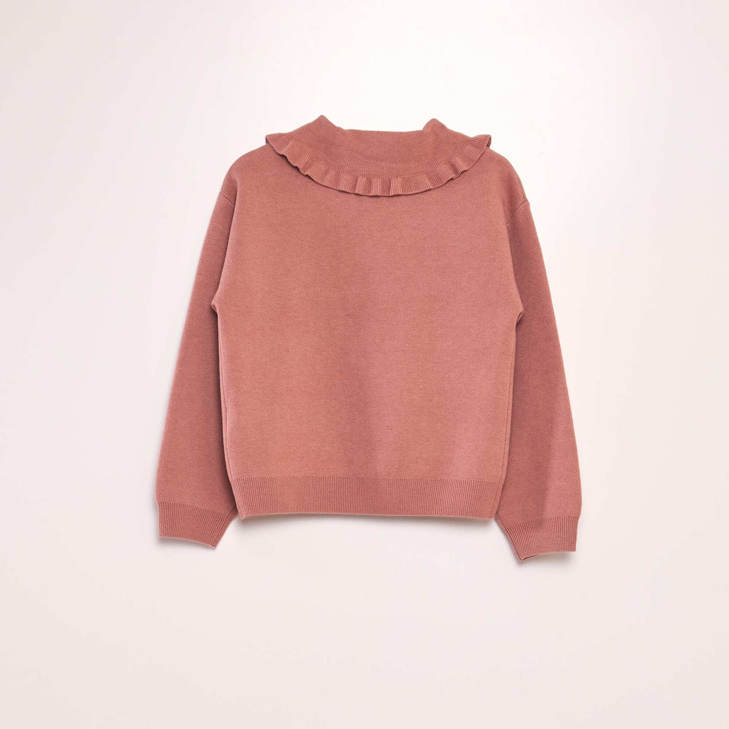 Pull uni à col claudine ROSE