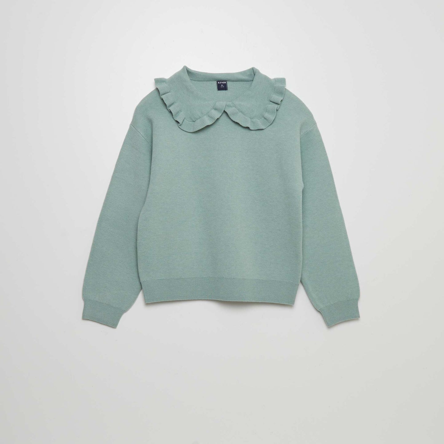 Pull uni à col claudine Vert