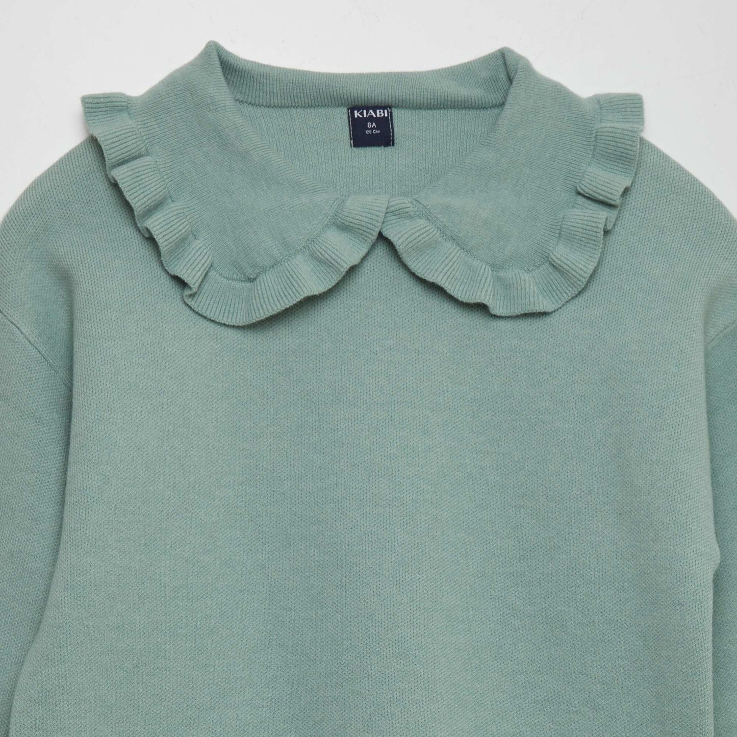 Pull uni à col claudine Vert