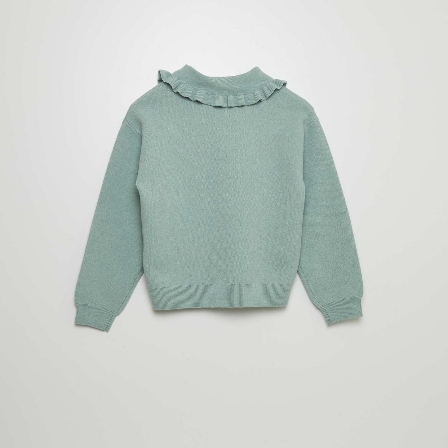 Pull uni à col claudine Vert