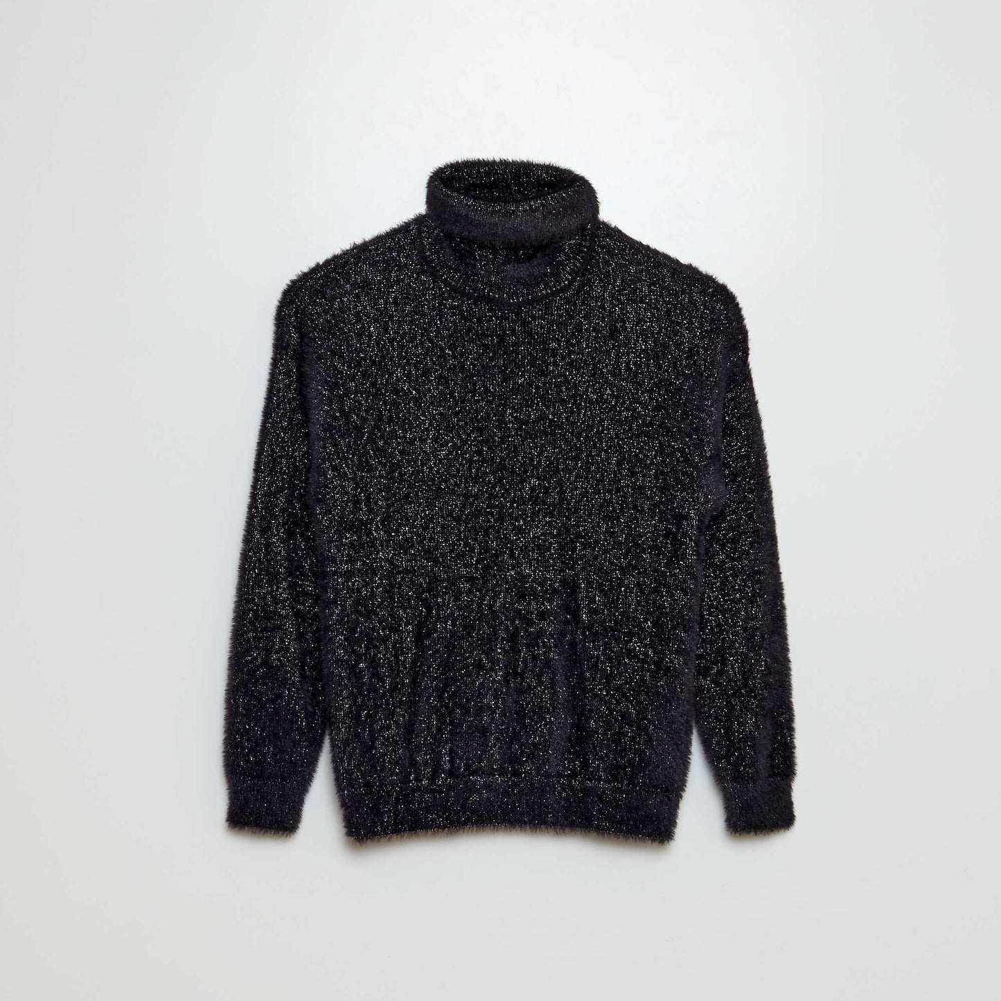 Pull en maille poilue Noir