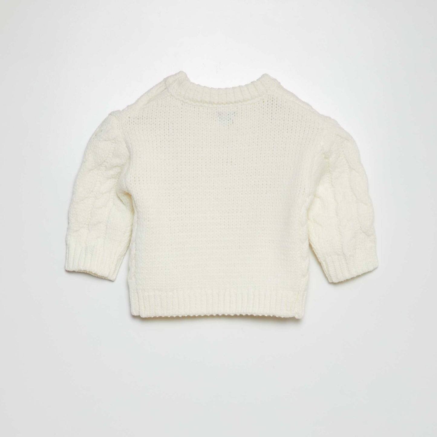 Pull en maille tricot torsadée BlancPill