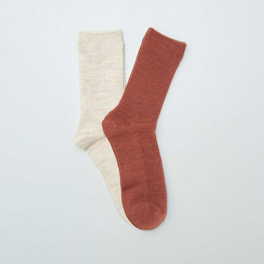 Chaussettes en laine Beige