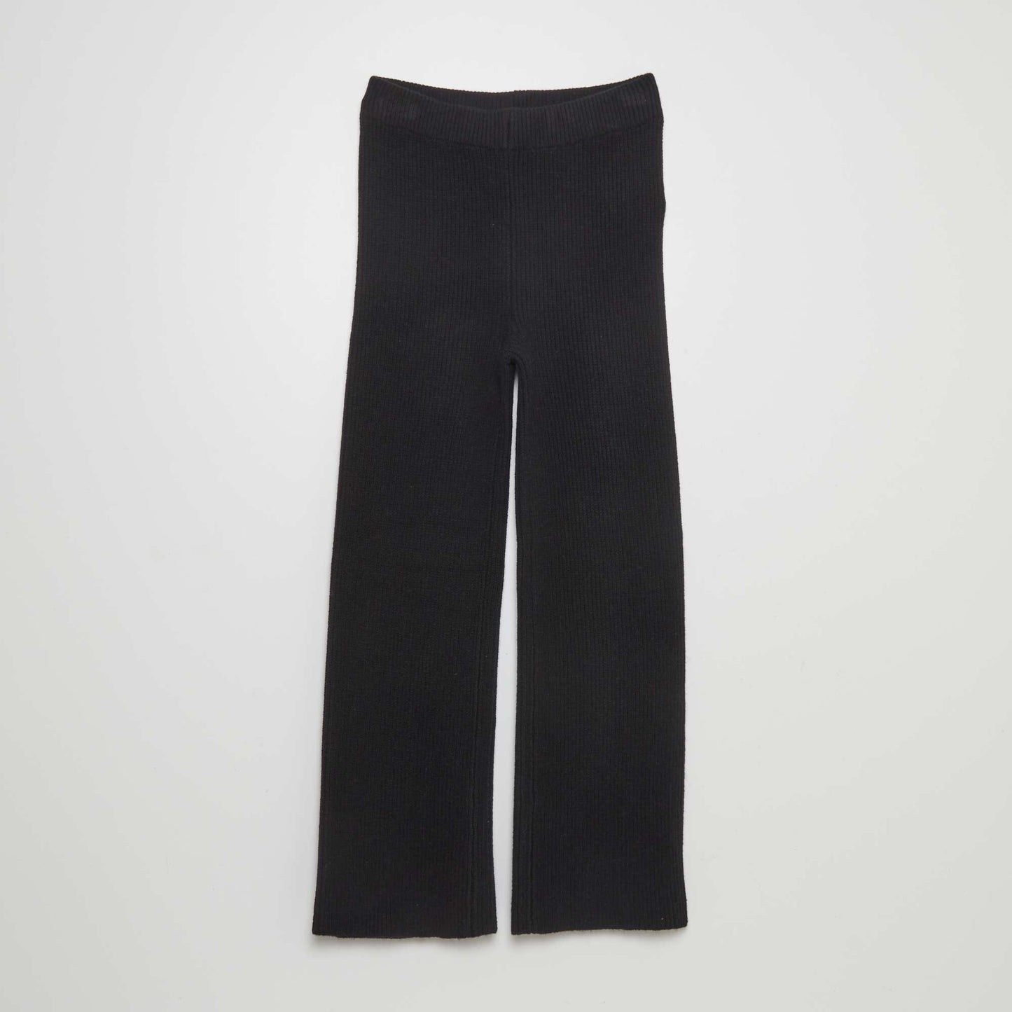 Pantalon flare en maille noir