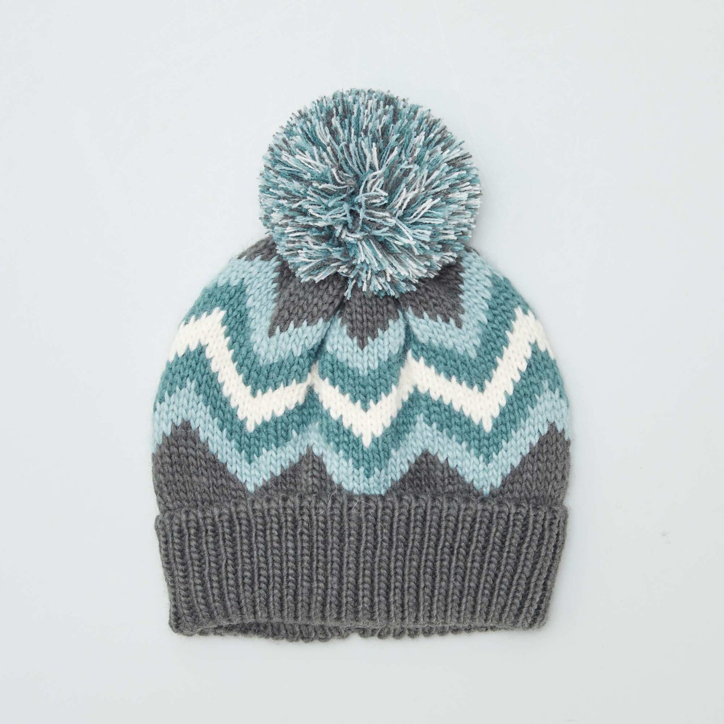 Ensemble bonnet + snood imprimé Bleu