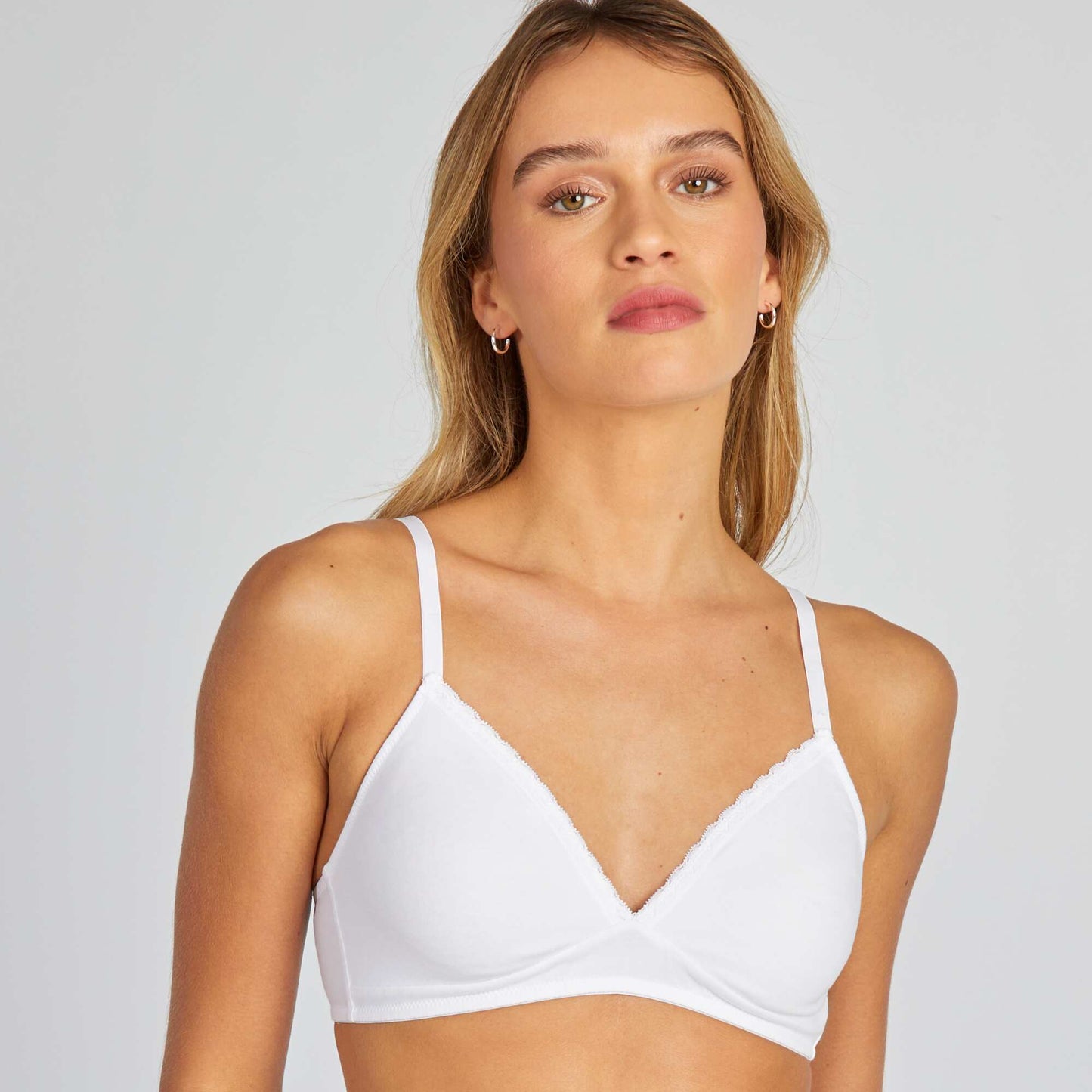 Soutien-gorge triangle non paddé BLANC