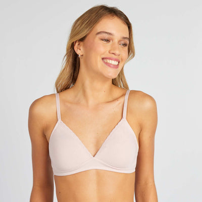 Soutien-gorge triangle non paddé ROSE POUDRé