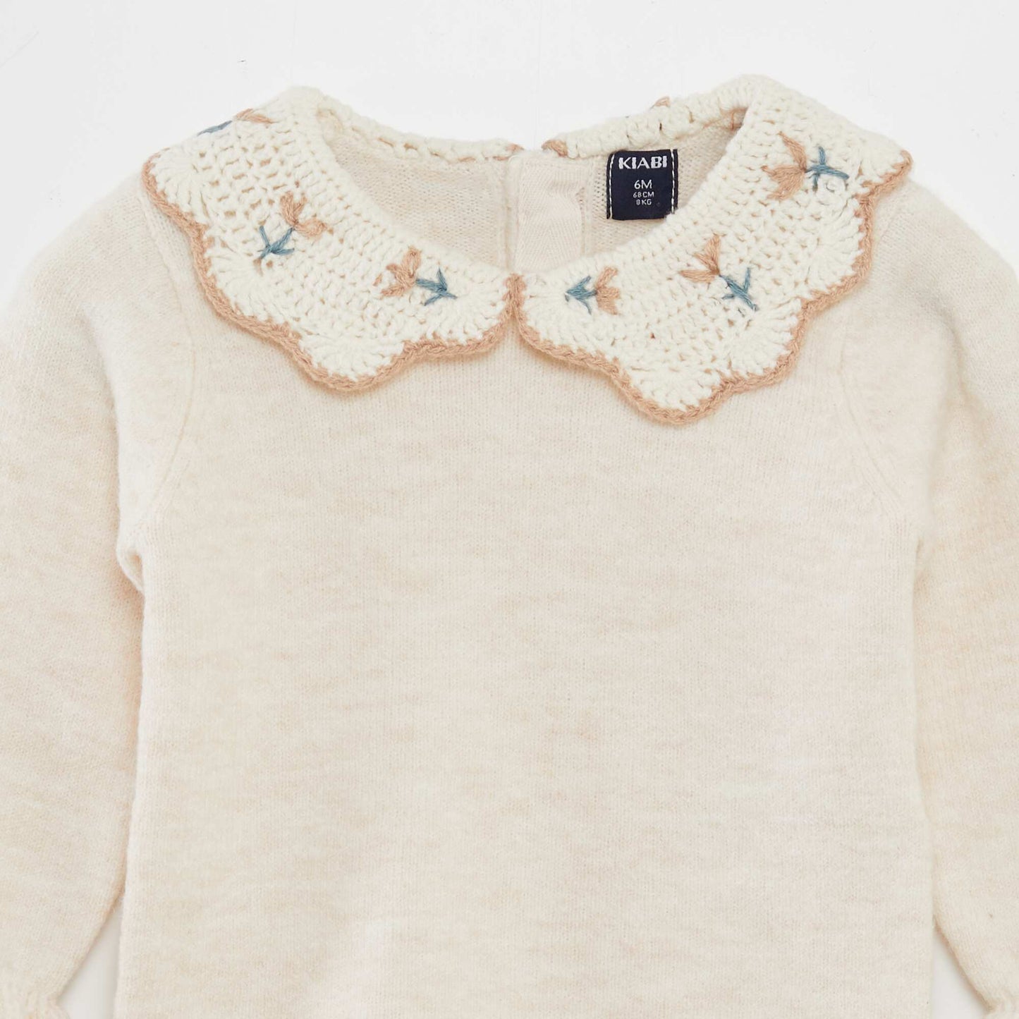 Pull col claudine Beige