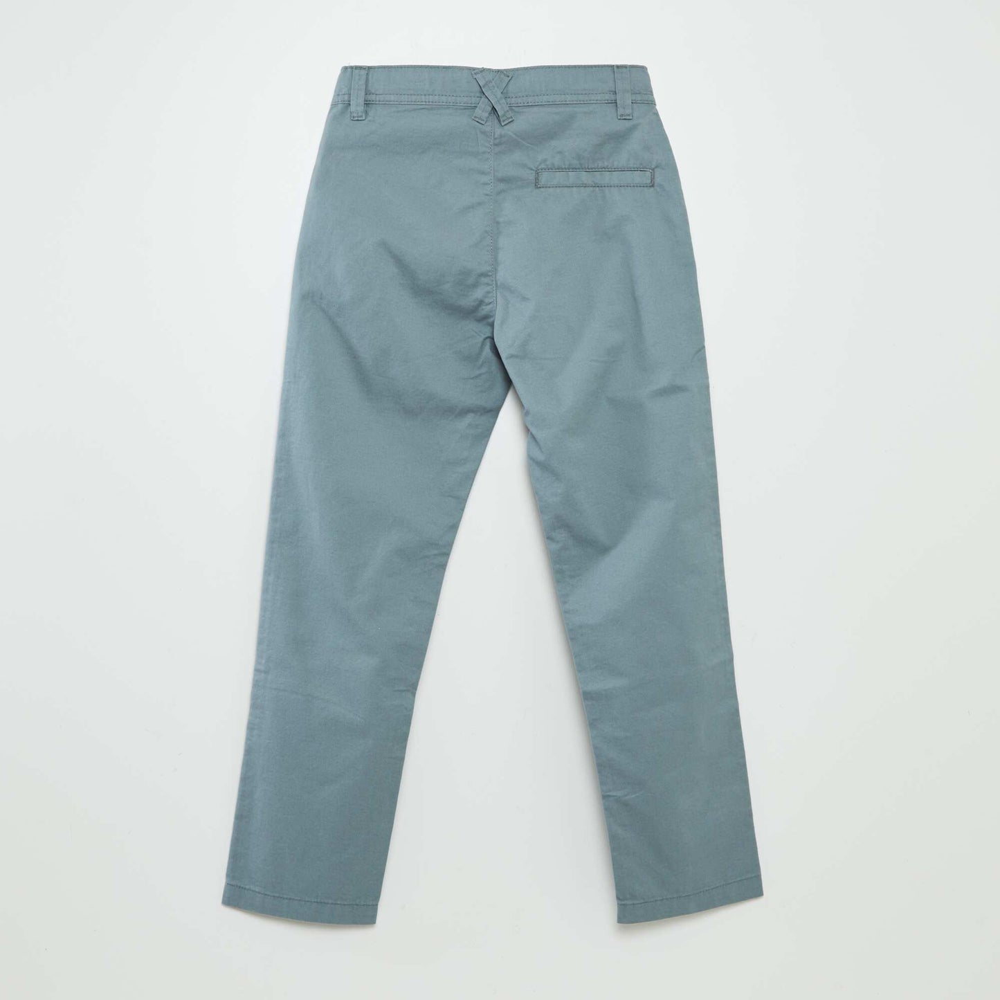 Pantalon chino droit uni Bleu